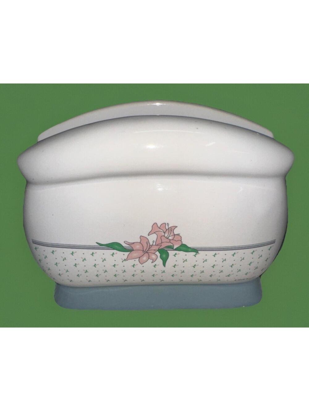 Vtg HOUSE OF LLOYD Floral Napkin Holder Or Mail Sorter Country Farmhouse Cottage